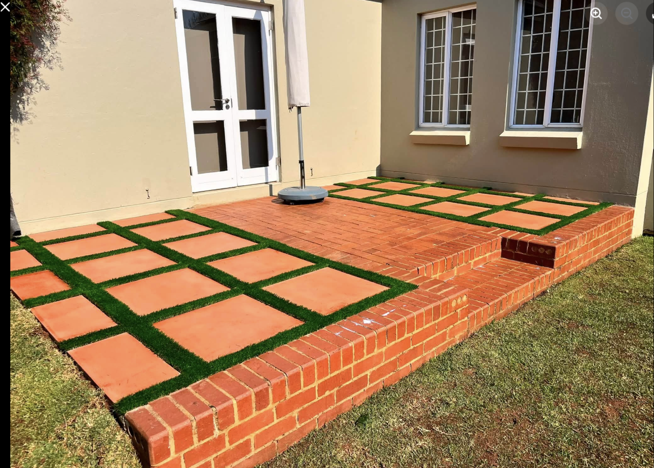 Grass-inlay paving, alternate angle — Southdowns Estate, Irene